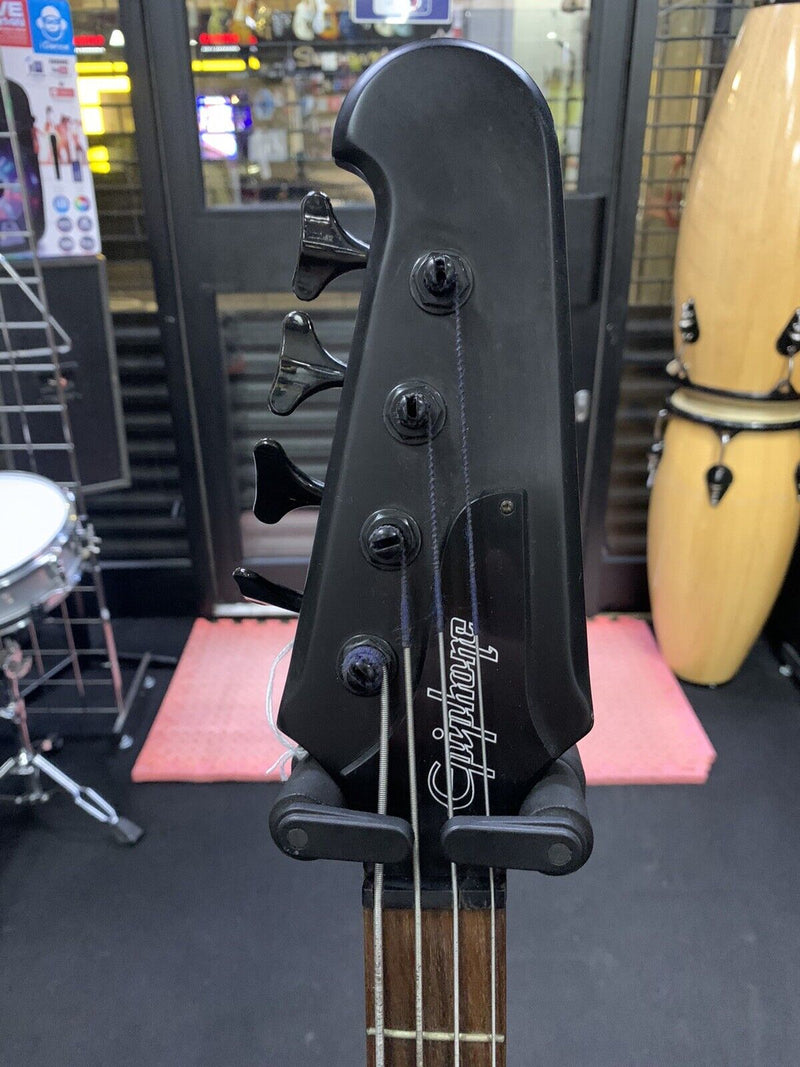 Epiphone Gothic Thunderbird Satin Black 2004 Electric Bass Korean - Pro Setup