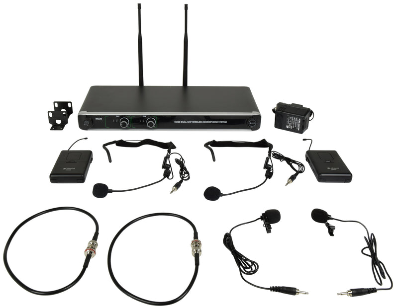 NU20 Dual UHF Beltpack with Neckband + Lavalier Mic