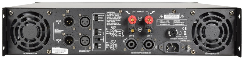 PLX2800 power amplifier, 2 x 1050W @ 4 Ohms