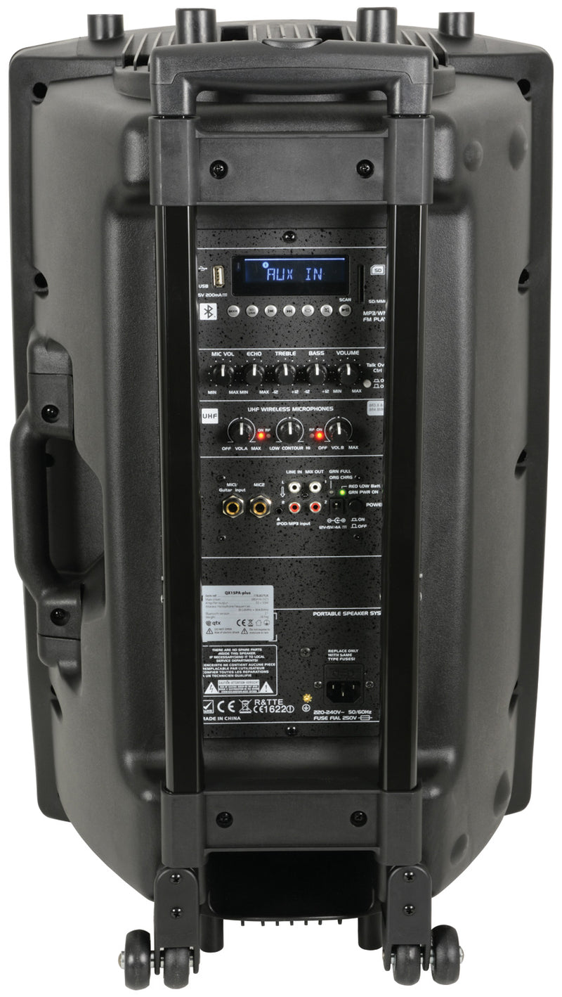 QX15PA-PLUS Portable PA UHF usb/sd/fm/bt