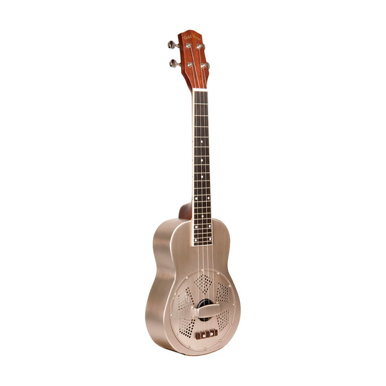Gold Tone Tenor-scale metal body resonator ukulele with bag