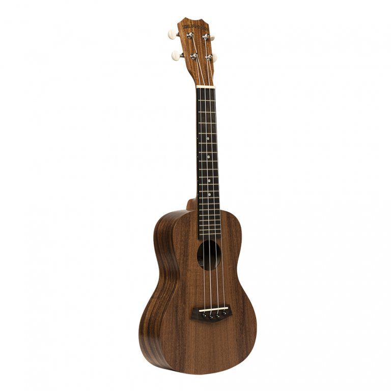 Traditional concert ukulele with flamed acacia top