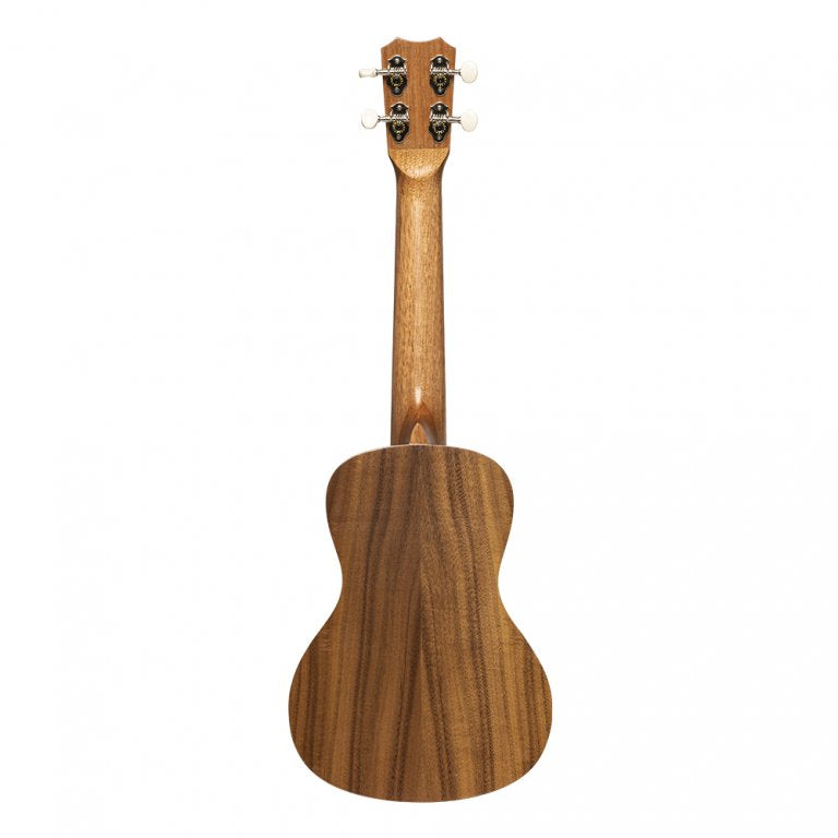 Traditional concert ukulele with flamed acacia top
