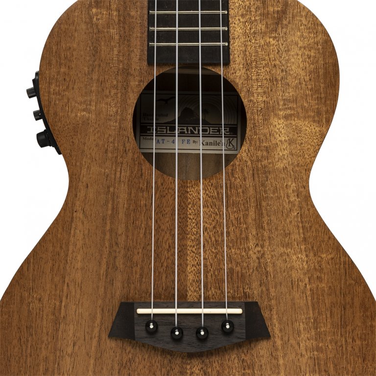 Islander Electro-acoustic traditional tenor ukulele with flamed acacia top