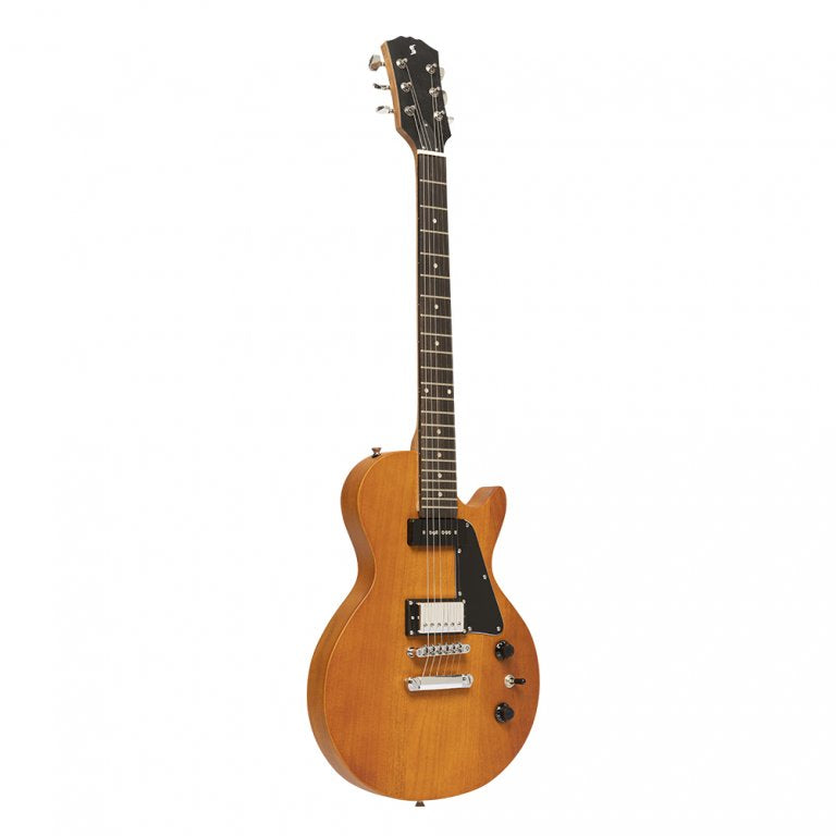 Stagg - Standard Series, electric guitar with solid Mahogany body flat top - Vintage Yellow