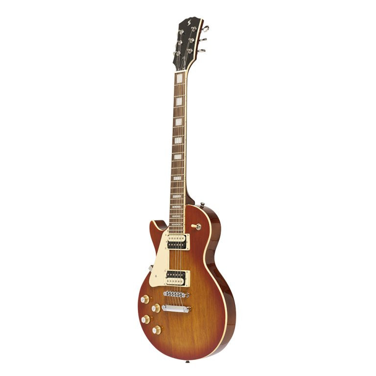 Stagg - Standard Series, electric guitar with solid Mahogany body archtop, Left Hand - Violin Sunburst