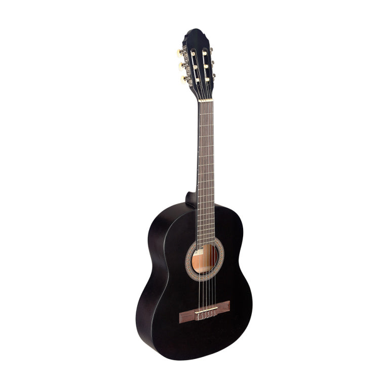 Stagg 3/4 black classical guitar with linden top