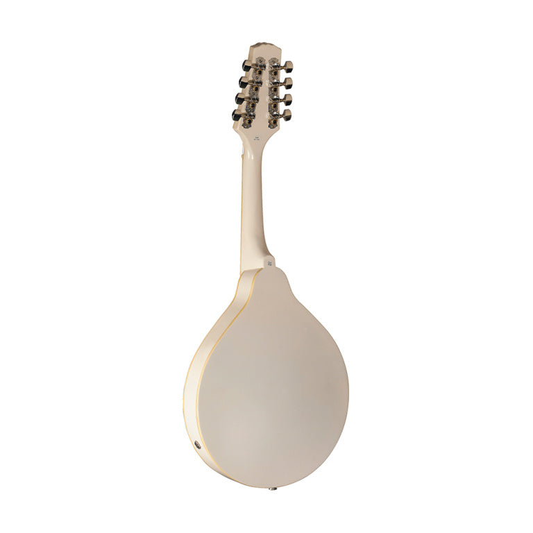 Stagg White acoustic-electric bluegrass mandolin with nato top