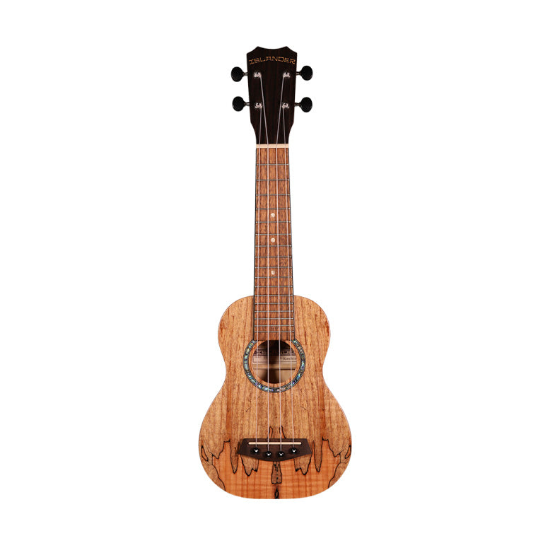 Islander Traditional soprano ukulele with spalted maple top