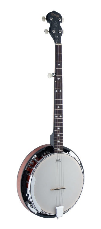 Stagg 5-string Western Banjo Deluxe with wood pot - high gloss finish