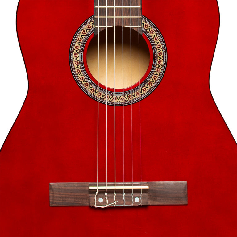 Stagg 3/4 classical guitar with linden top, red