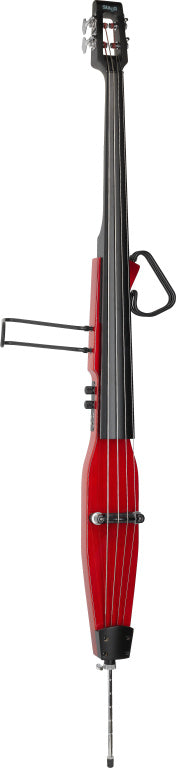 Stagg 3/4 electric double bass with gigbag, transparent red