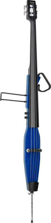 Stagg 3/4 electric double bass with gigbag, transparent blue
