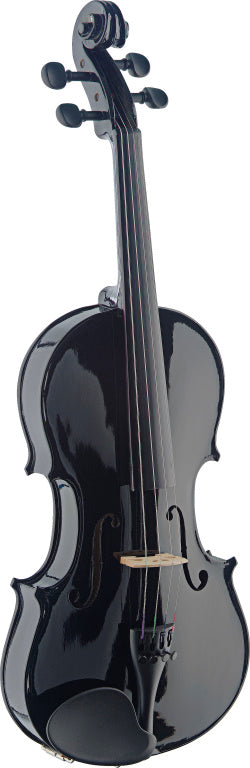 Stagg 4/4 Solid Maple Violin w/ standard-shaped soft-case - Black