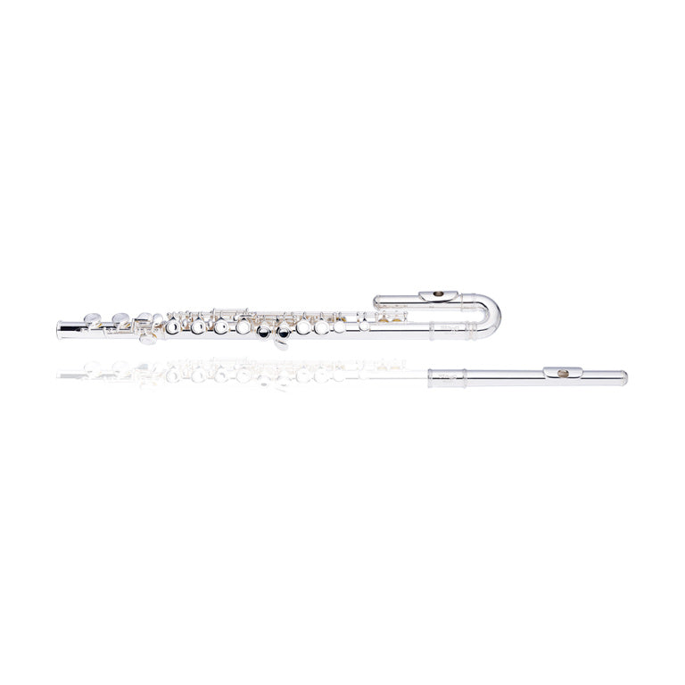 Stagg C flute, 2 head joints w/curved, closed holes, offset G, split E - Silver Plated