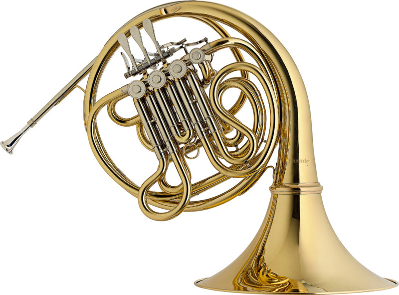 Stagg F/Bb Double Horn, 4 rotary valves, body in brass - clear lacquered