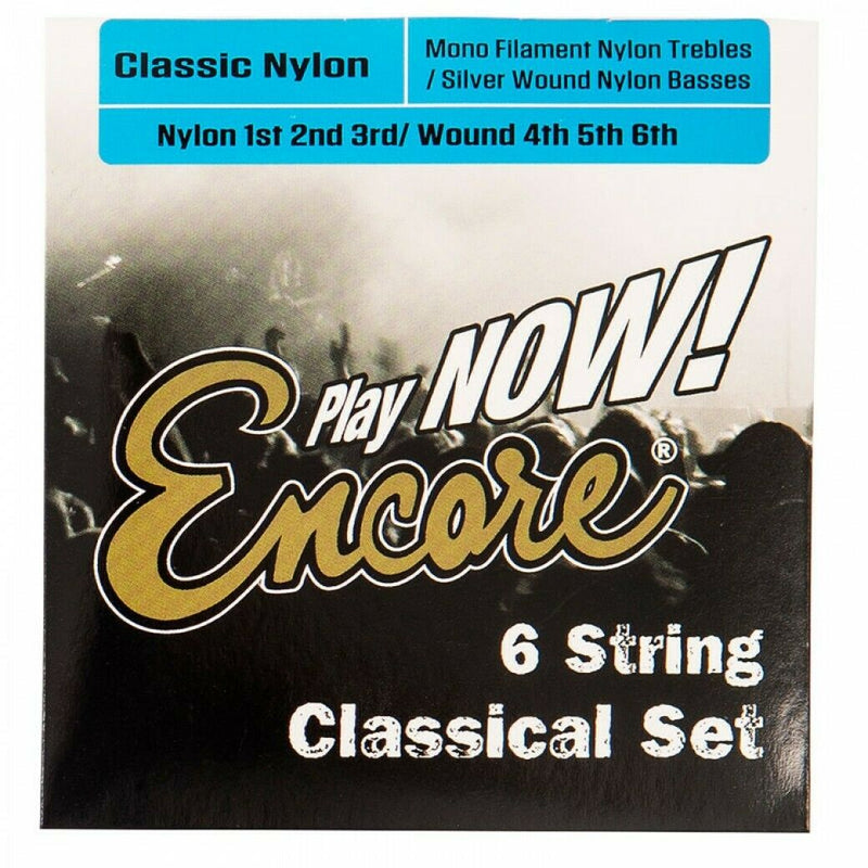 Encore Classical Guitar String Set Nylon Silver Wound - ECS6