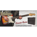 Vintage V20 Coaster Series Electric Guitar Pack ~ Gloss Black