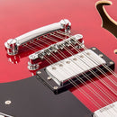 Vintage VSA500 Reissued 12-String Semi Acoustic Guitar ~ Cherry Red