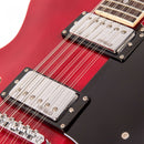 Vintage VSA500 Reissued 12-String Semi Acoustic Guitar ~ Cherry Red