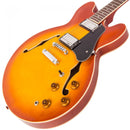 Vintage VSA500 Reissued Semi Acoustic Guitar ~ Honeyburst