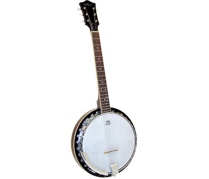 Ashbury 6 String Guitar Banjo, Mahogany