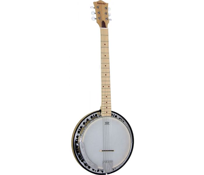 Ashbury 6 String Guitar Banjo, Maple