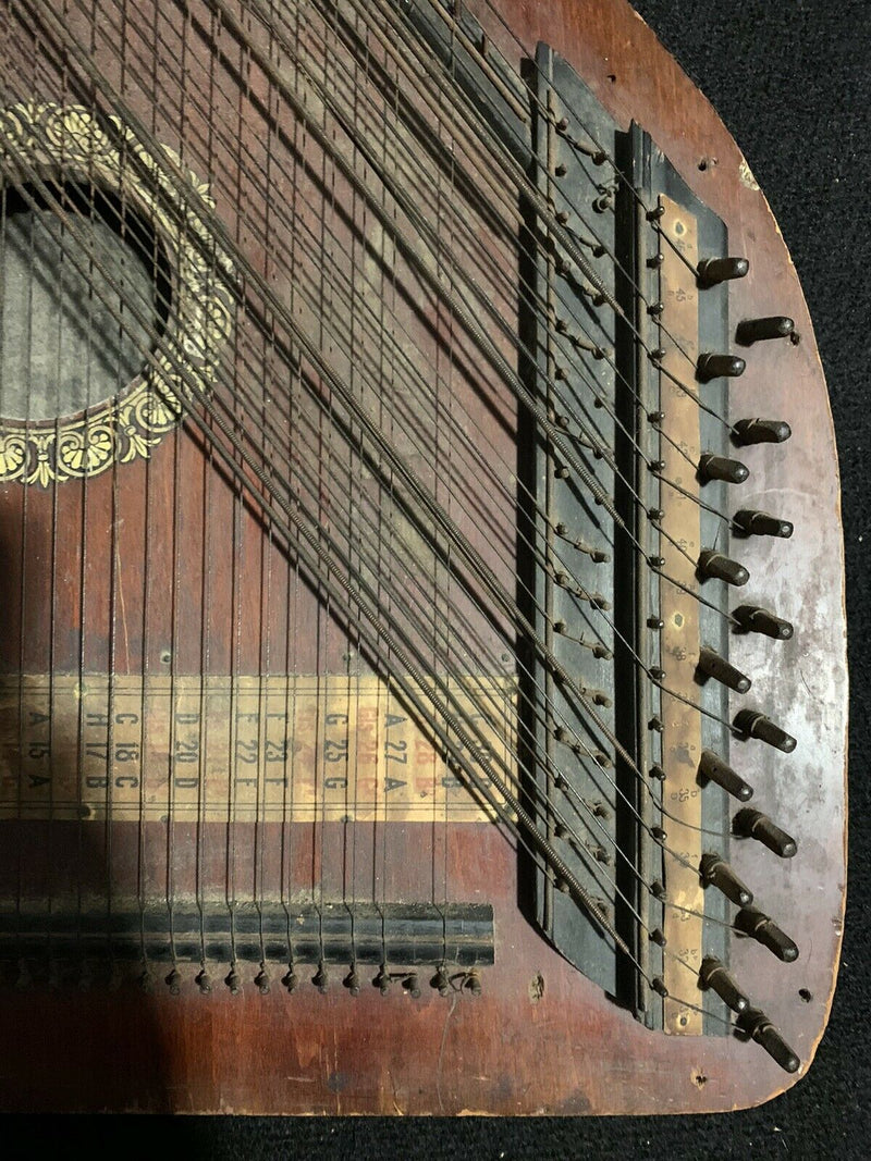 Antique Zither-Autoharp - Hawaiin Mandolin Harp Musical Instrument