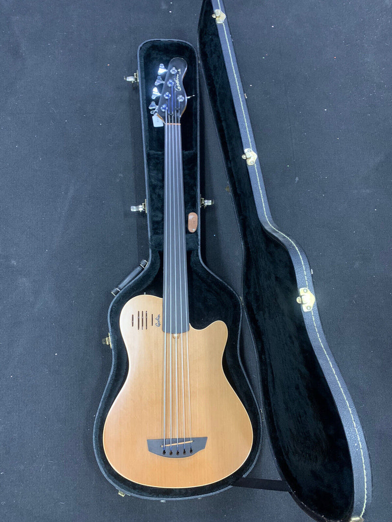 Godin A5 Fretless 5 String Bass Guitar 2000 - Pro Setup with Original Case