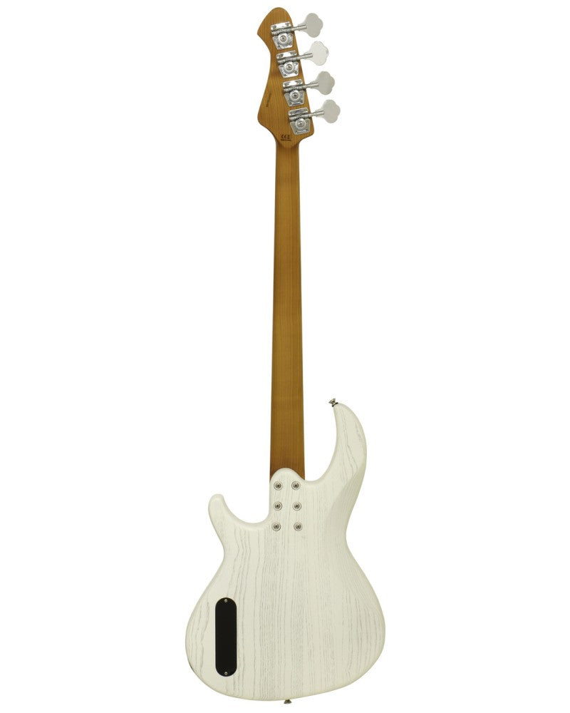 Aria Bass Guitar - 313 DR Detroit - Open-Pore White