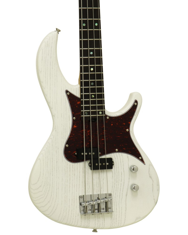 Aria Bass Guitar - 313 DR Detroit - Open-Pore White