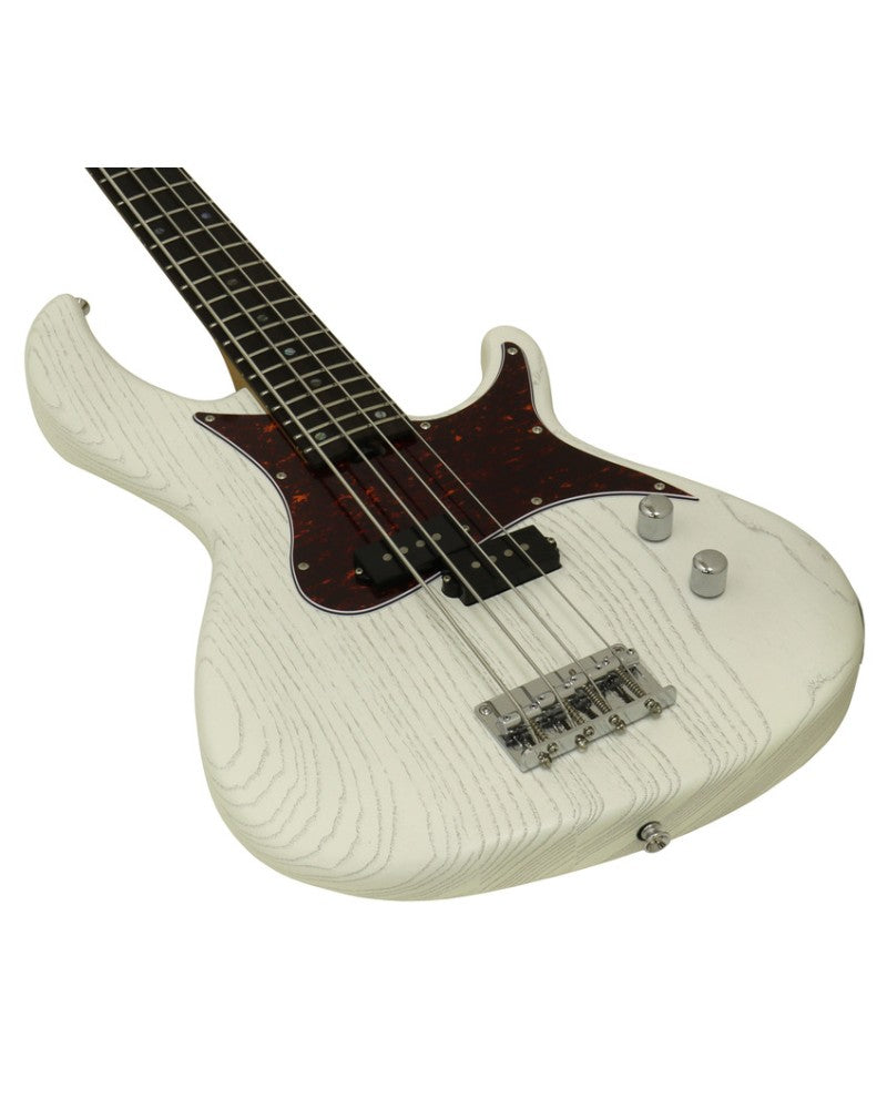 Aria Bass Guitar - 313 DR Detroit - Open-Pore White