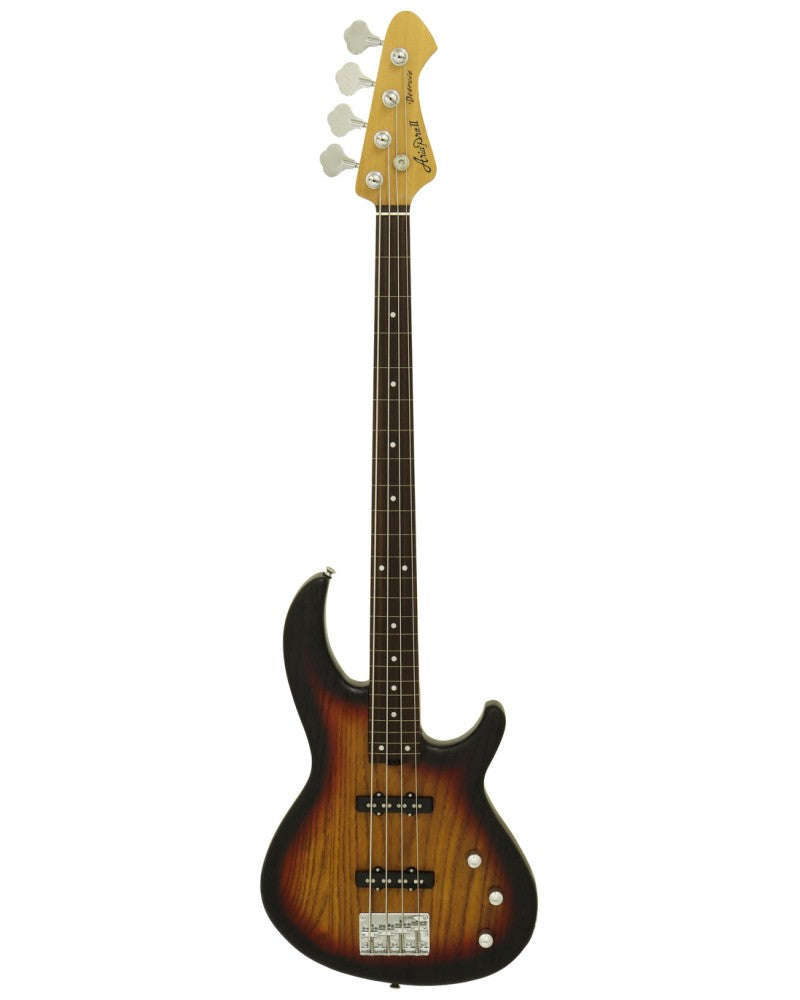 Aria Bass Guitar - 313 JP - Detroit - Fretless - Open-Pore Sunburst