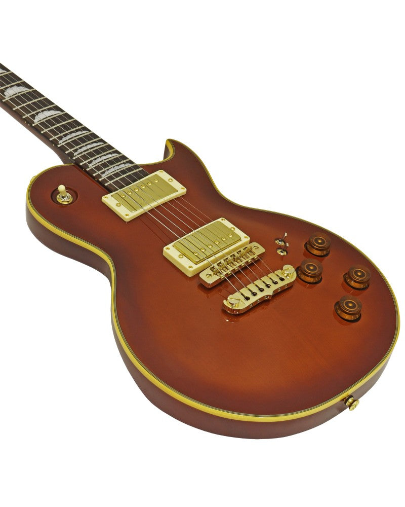 Aria Electric Guitar - PE F80 - Stained Brown