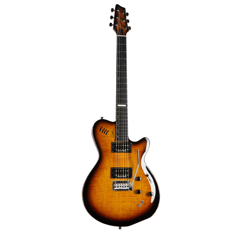 Godin LGXT 3 Voice Electric Guitar ~ Cognac Burst Flame