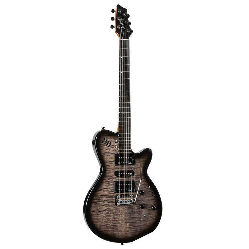 Godin XTSA 3 Voice Electric Guitar ~ Trans Black Flame