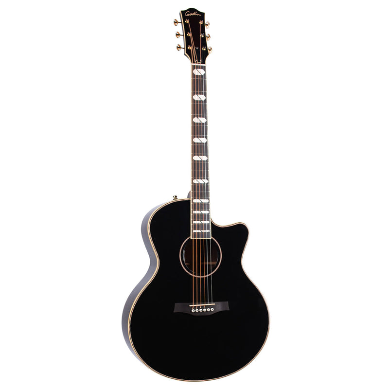 Black Godin Connaisseur Mini Jumbo Electro-Acoustic Guitar