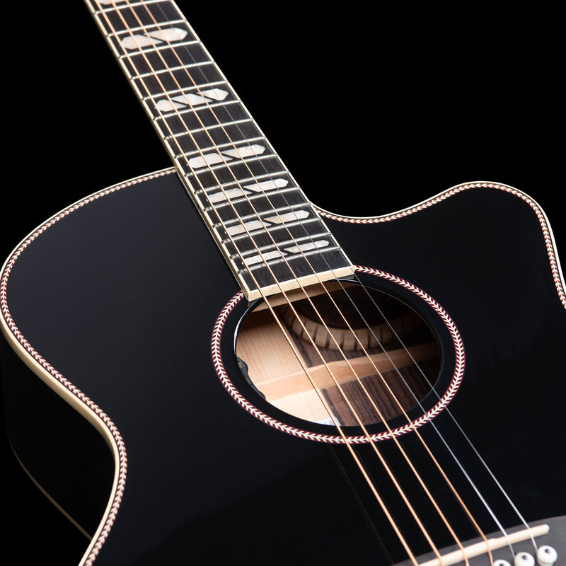 Black Godin Connaisseur Mini Jumbo Electro-Acoustic Guitar