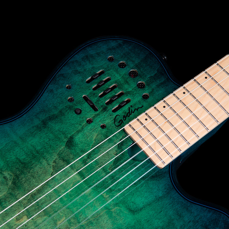 Opal Burst Godin Mutliac Mundial Deluxe Limited Electric Guitar