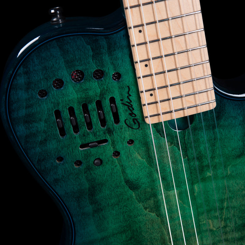 Opal Burst Godin Mutliac Mundial Deluxe Limited Electric Guitar