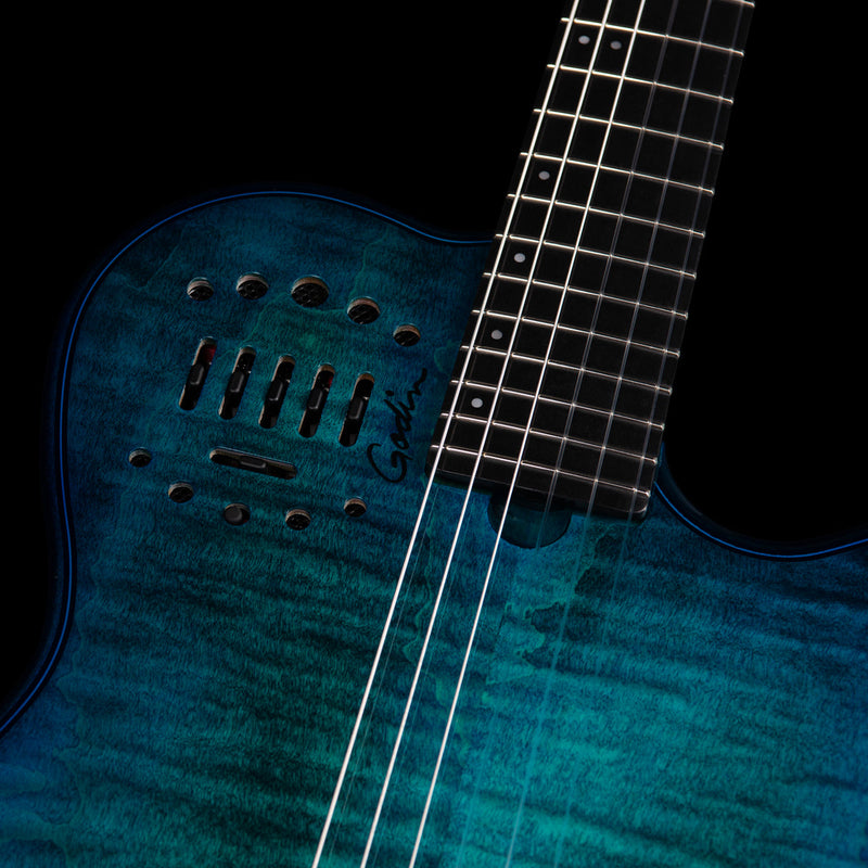 Ocean Burst Godin Mutliac Mundial Deluxe Limited Electric Guitar