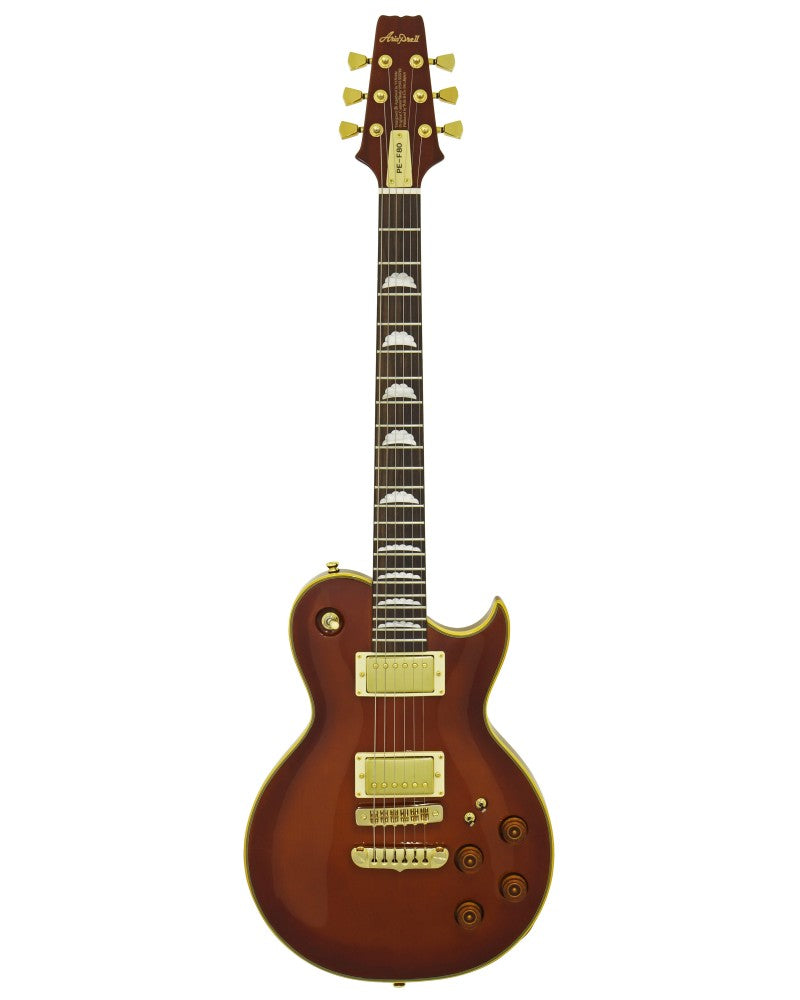 Aria Electric Guitar - PE F80 - Stained Brown