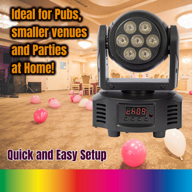 KAM Mini 7pc Moving Head Light