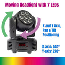 KAM Mini 7pc Moving Head Light