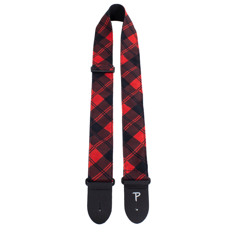 Perri's 2" Fabric Guitar Strap ~ Red/Black Plaid