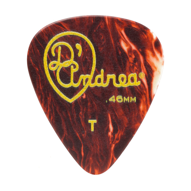 D'Andrea 351 Shell Celluloid Pick Tin ~ Thin ~ 12 picks