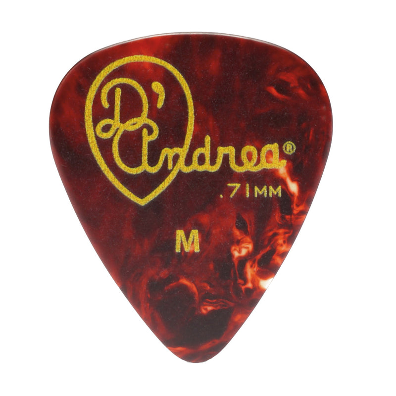 D'Andrea 351 Shell Celluloid Pick Tin ~ Medium ~ 12 picks