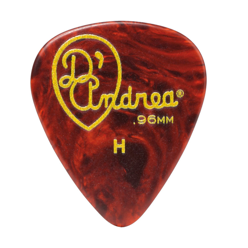 D'Andrea 351 Shell Celluloid Pick Tin ~ Heavy ~ 12 picks