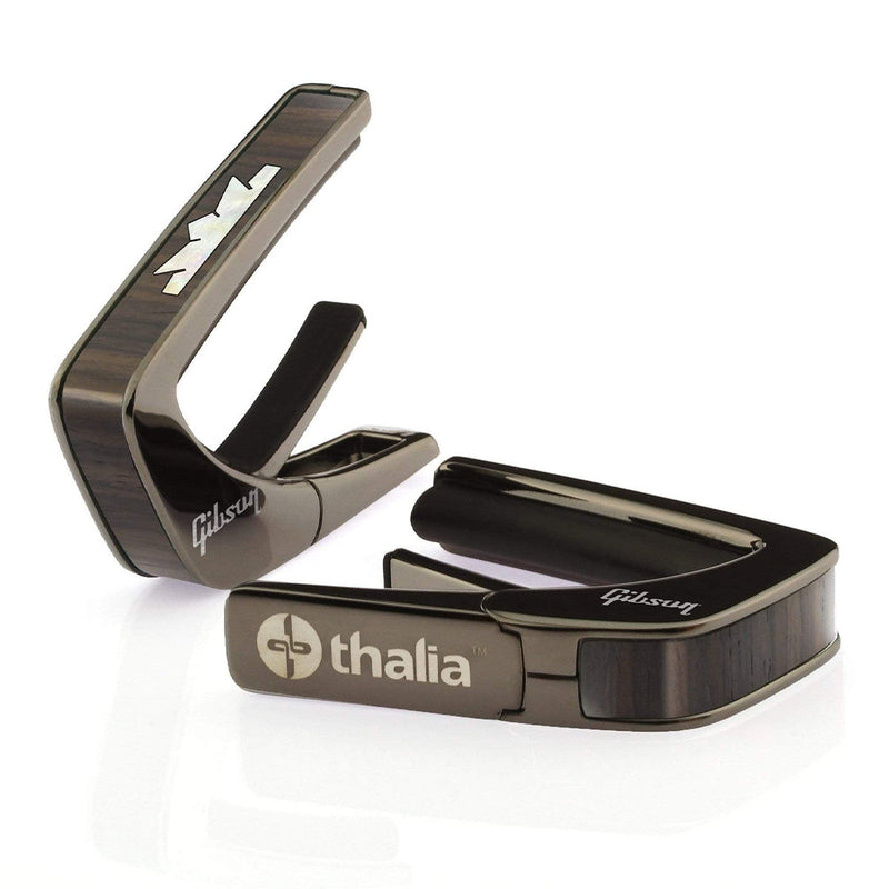 Gibson® by Thalia Black Chrome Capo ~ Crown Inlay