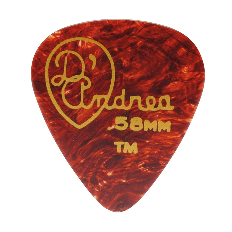 D'Andrea 351 Shell Celluloid Pick Pack ~ Thin Medium ~ 12 picks